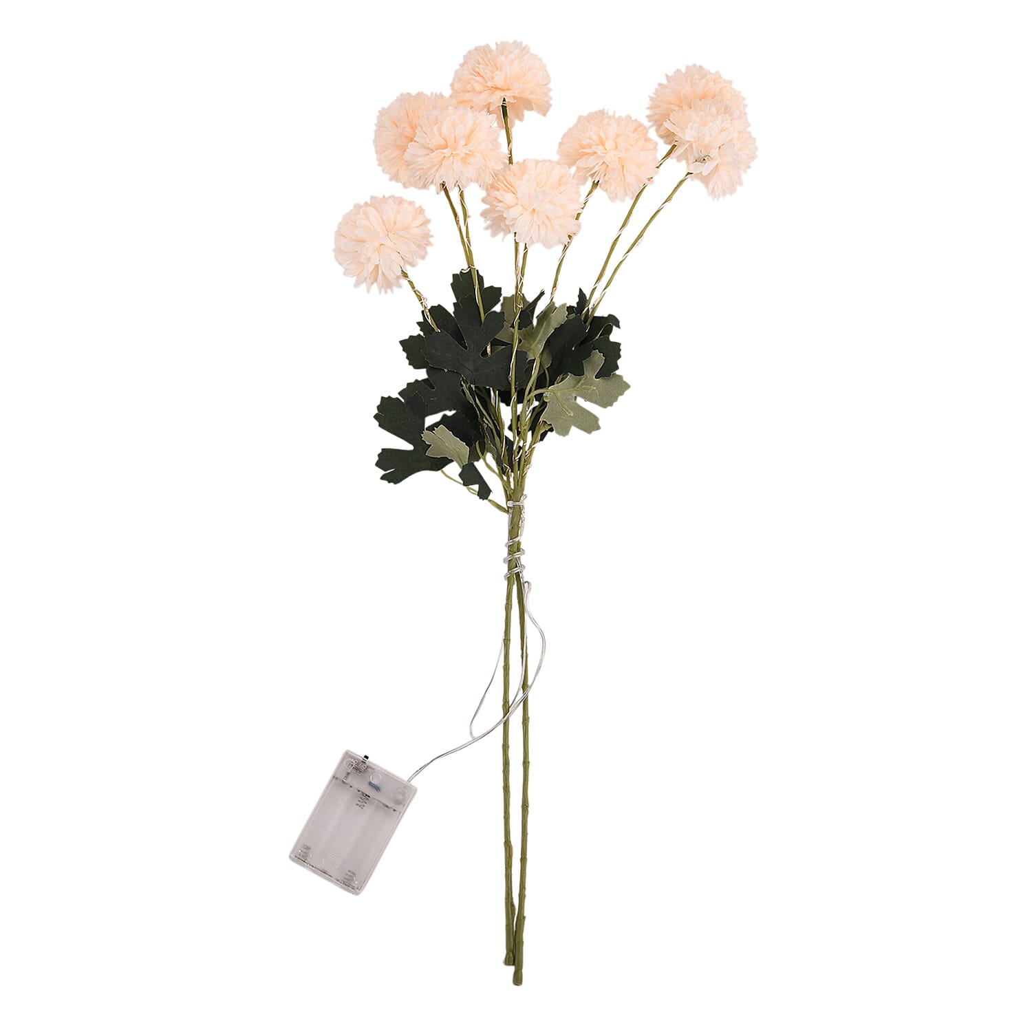 Set of 2 - Faux Flower Branches with LED Lights (60cm) - Champagne