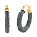 Olmec Jadeite Bamboo-Inspired Earring with Clasp in Yellow Gold Plated Sterling Silver 40.00 Ct.