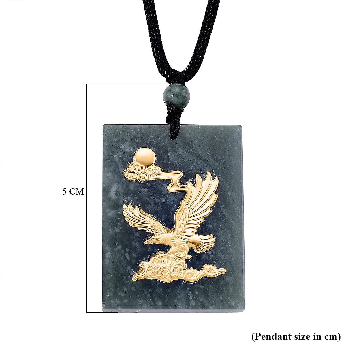 24K Eagle Yellow Gold Type A Natural Olmec Jadeite Necklace (Size 28 Adjustable) 105.00 Ct. 24K Eagle Yellow Gold Type A Natural Olmec Jadeite Necklace (Size 28 Adjustable) 105.00 Ct.