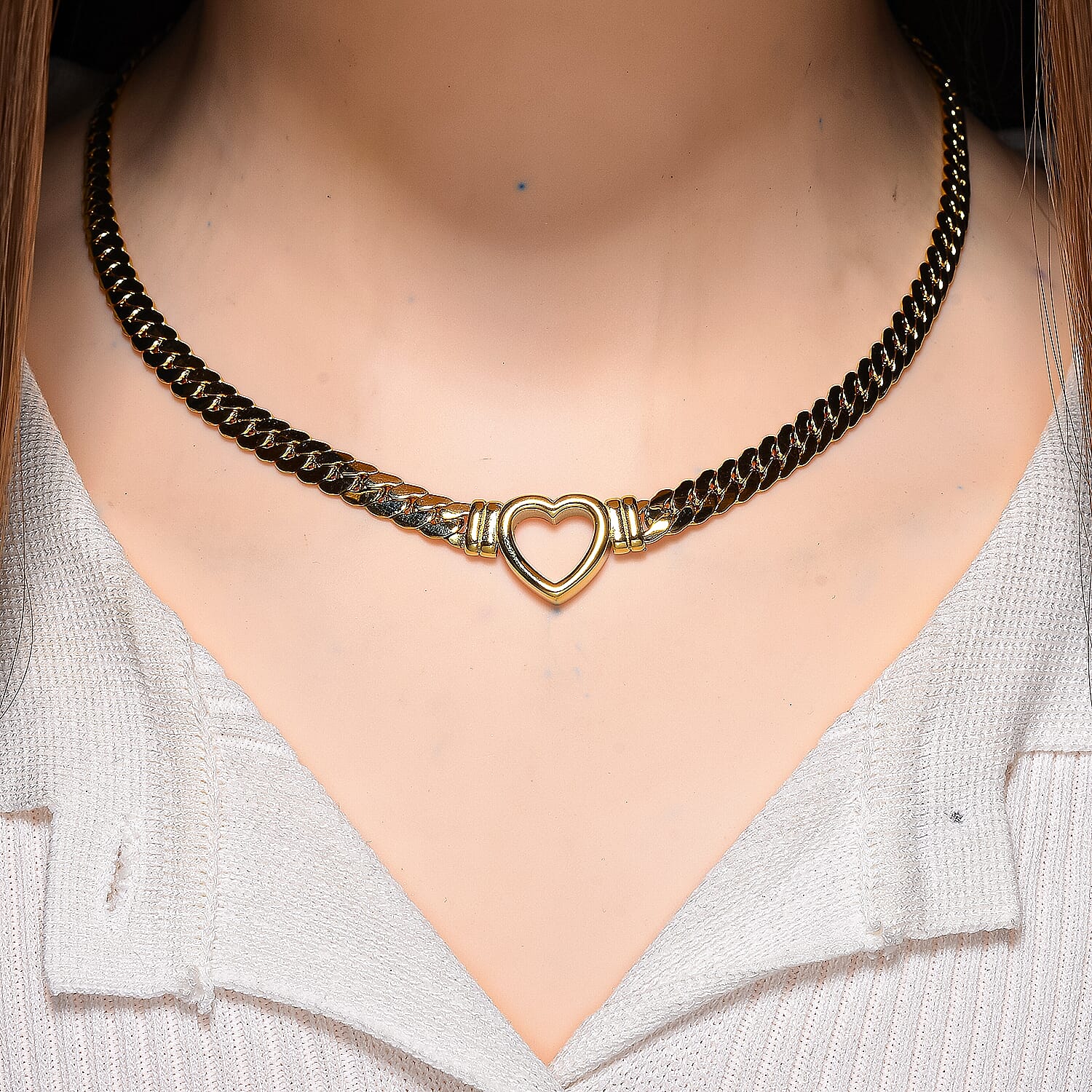 One Time Close Out Deal - Heart Necklace (Size - 19 with Ext)