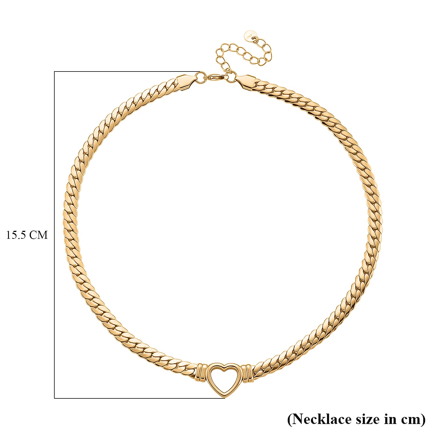 One Time Close Out Deal - Heart Necklace (Size - 19 with Ext)