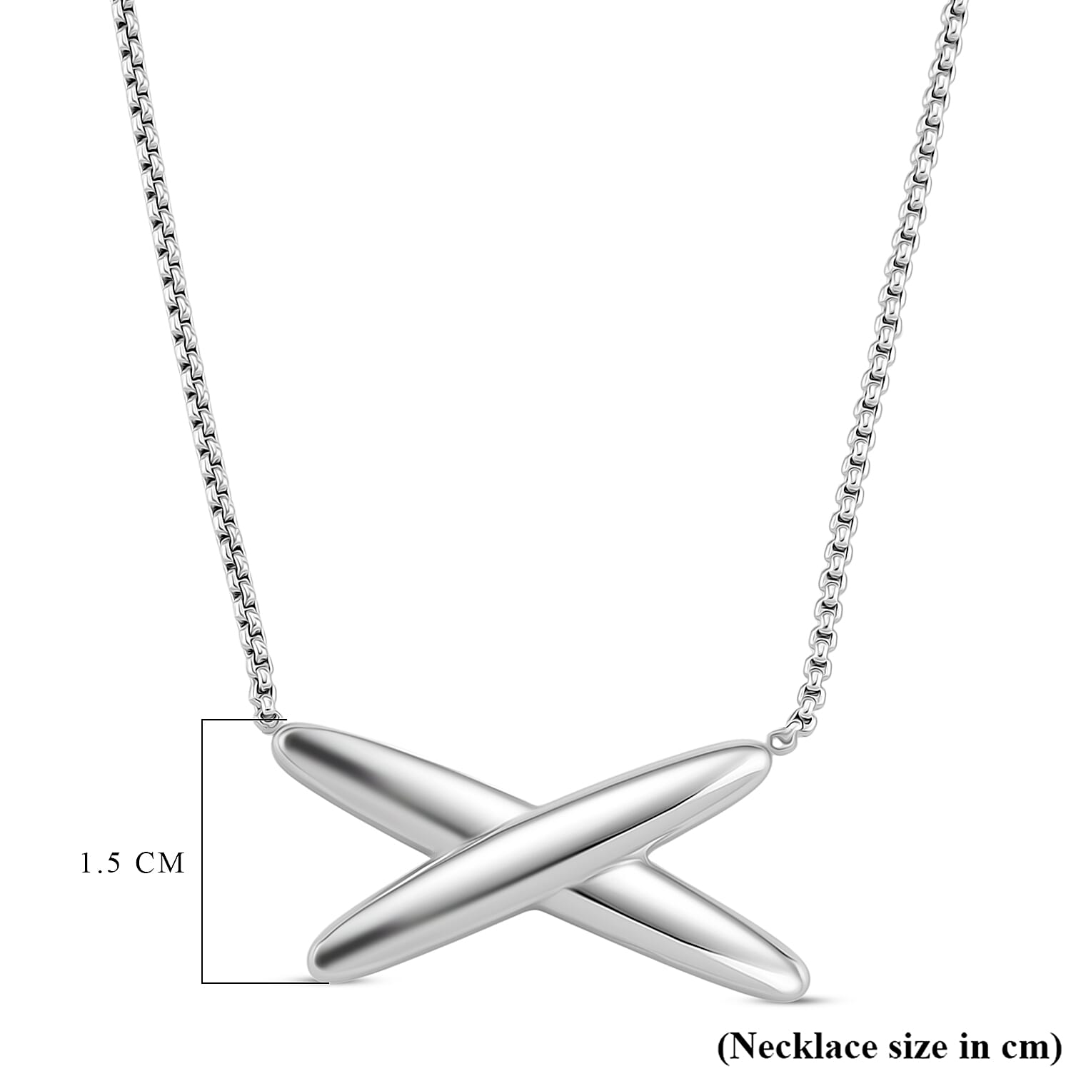 Designer Inspired Kiss Necklace (Size - 16 - 2 Ext) with Lobster Clasp Designer Inspired Kiss Necklace (Size - 16 - 2 Ext) with Lobster Clasp