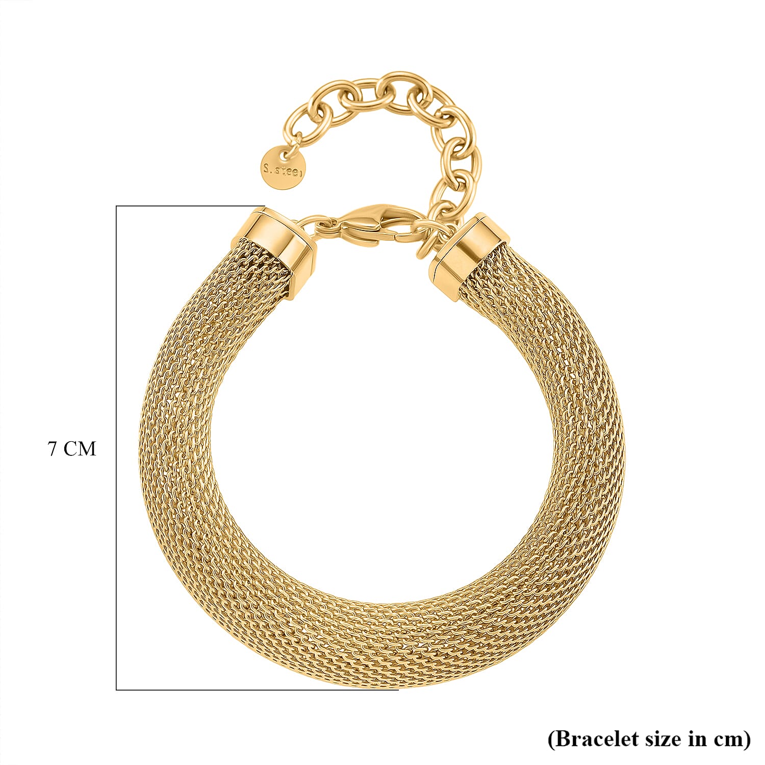 Designer Inspired Chunky Bracelet (Size - 7 + 1.5 Ext) 