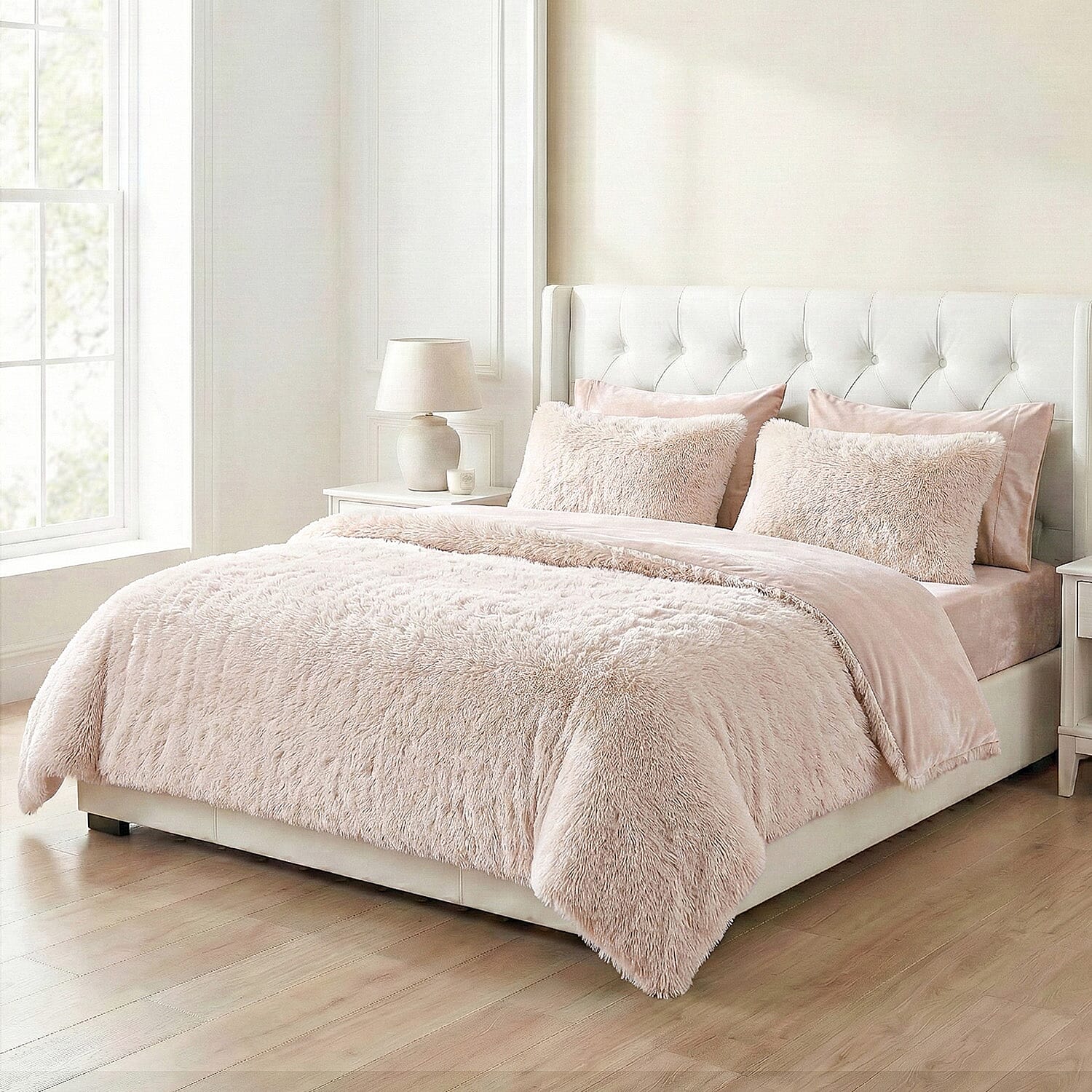 LIVMORE 6-Piece Faux Fur Comforter Set 