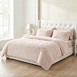 LIVMORE 6-Piece Faux Fur Comforter Set 