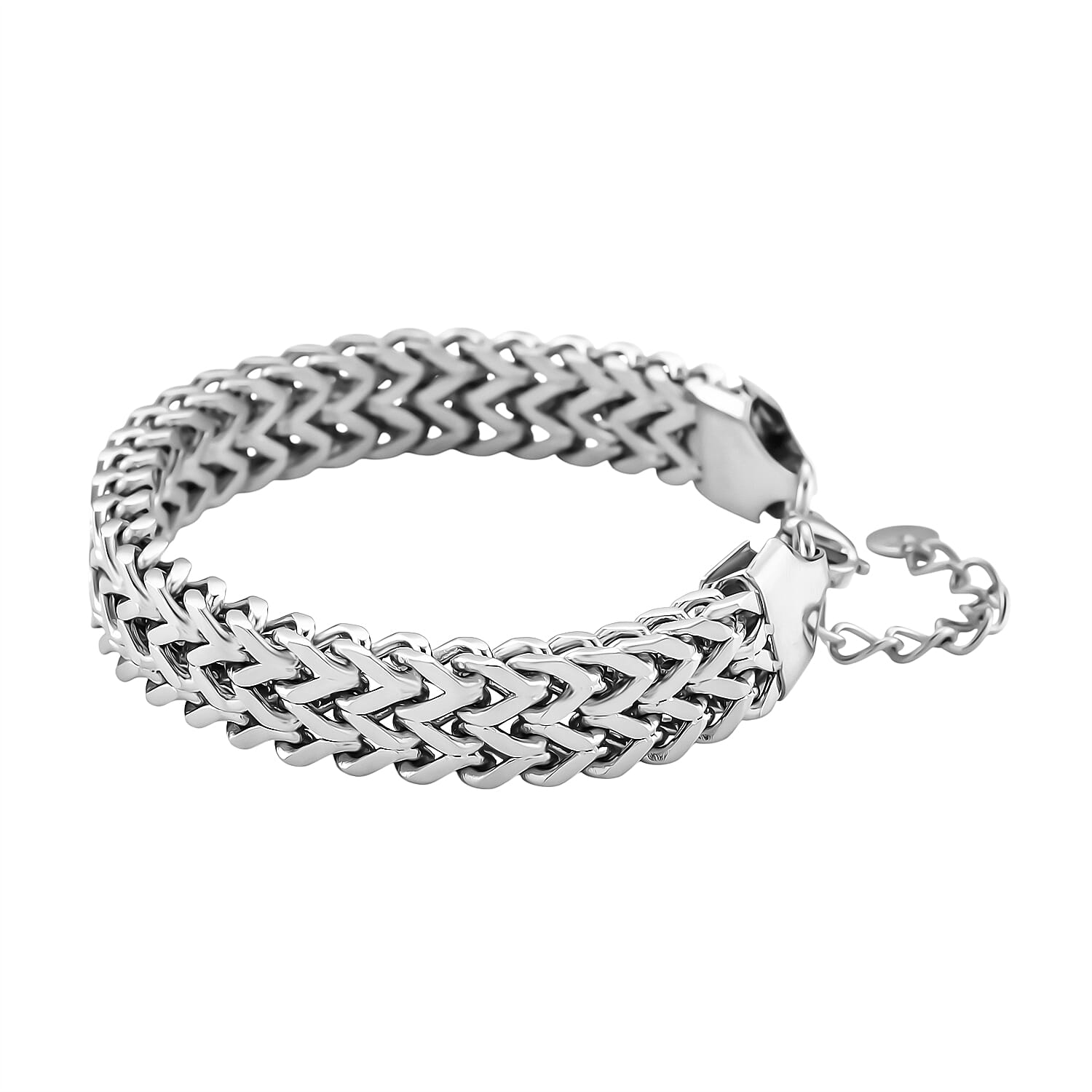 Designer Inspired - Silver Plated Bracelet (Size - 7 - 1 Ext)