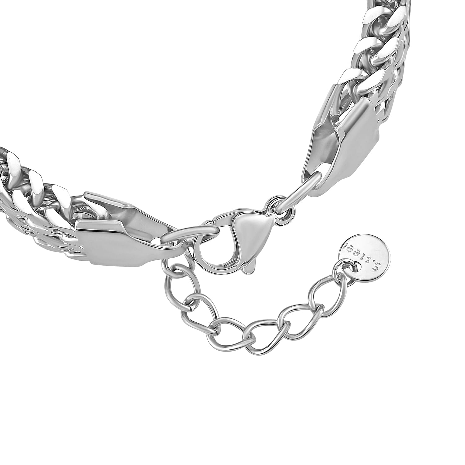 Designer Inspired - Silver Plated Bracelet (Size - 7 - 1 Ext)