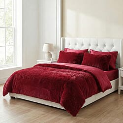 LIVMORE 6-Piece Faux Fur Comforter Set 