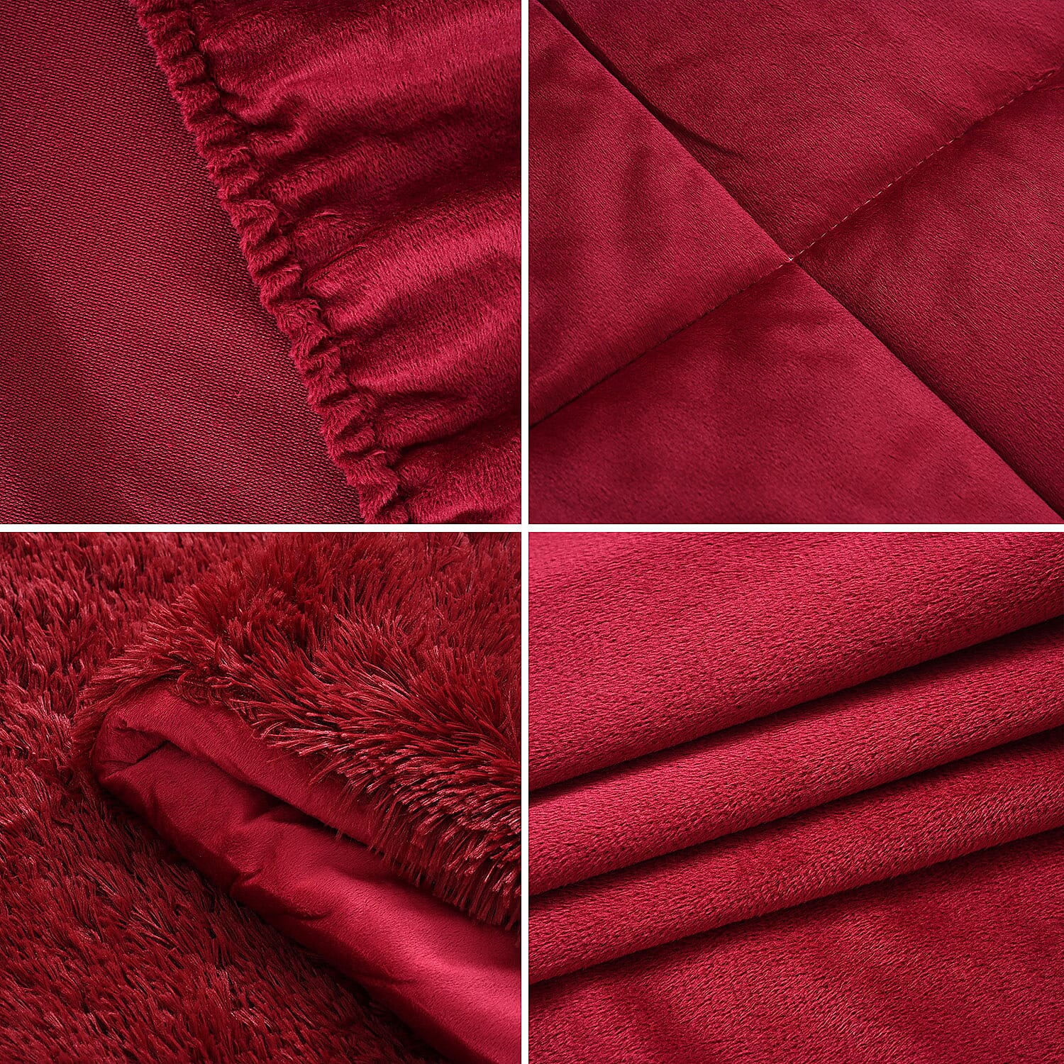 LIVMORE 6-Piece Faux Fur Comforter Set 