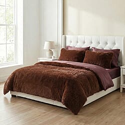 LIVMORE 6-Piece Faux Fur Comforter Set 