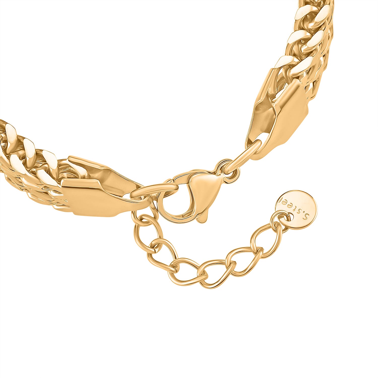 Designer Inspired Yellow Gold Plated Bracelet (Size - 7 - 1)