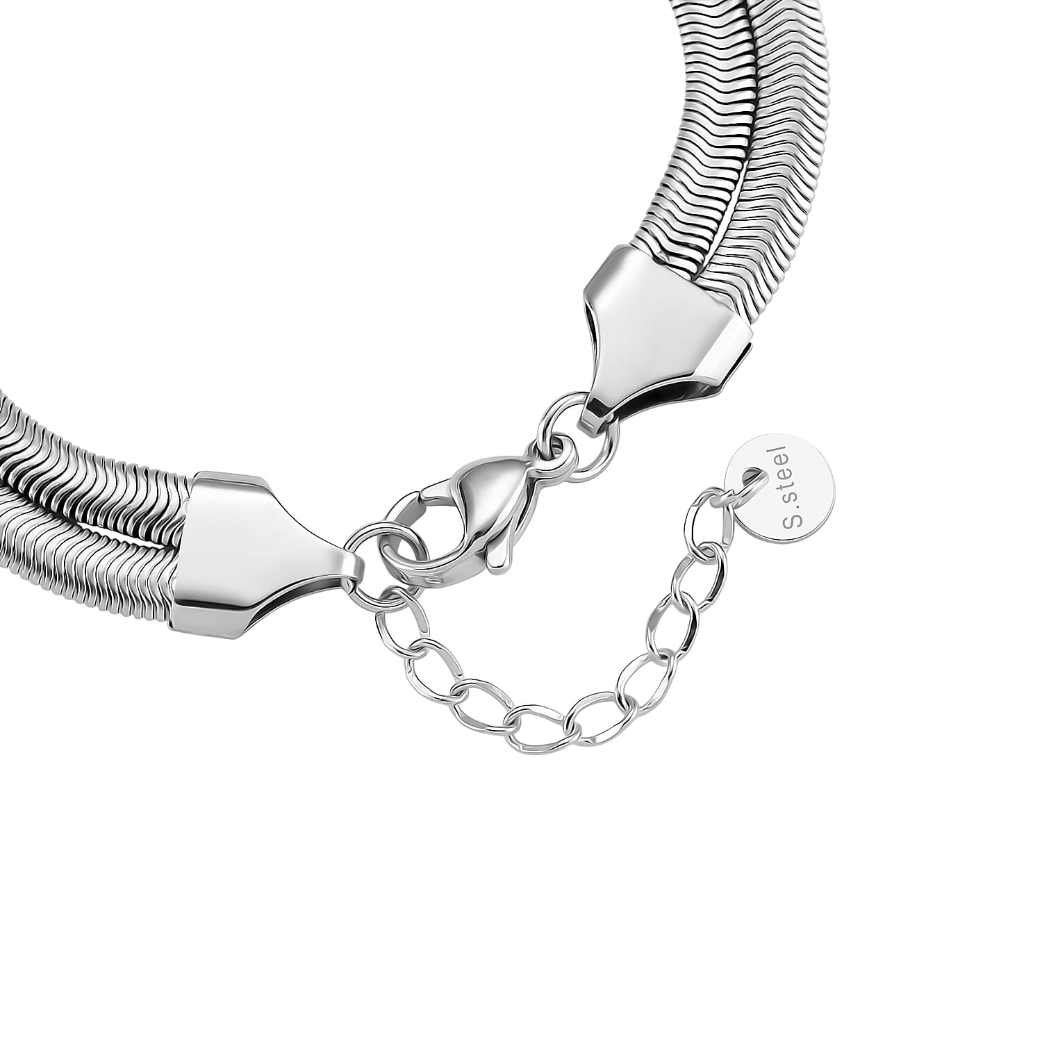 Bracelet (Size - 7 - 1.5) with Lobster Clasp in Silver Colour Tone Bracelet (Size - 7 - 1.5) with Lobster Clasp in Silver Colour Tone