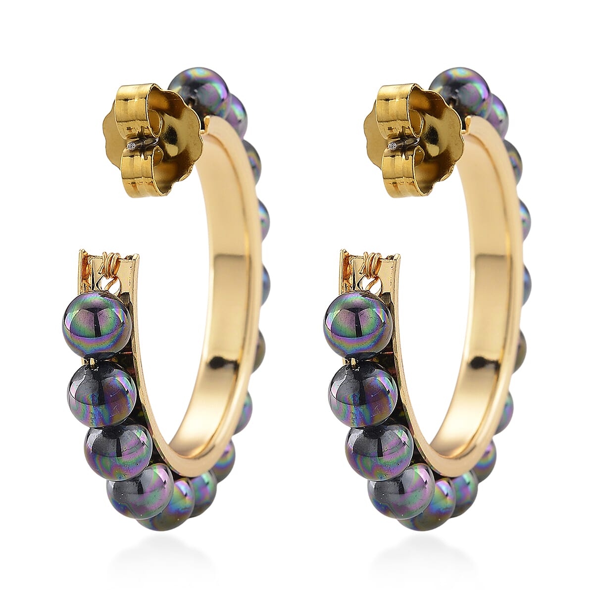 Peacock Color Shell Pearl Earring