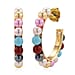 Multi Colour Shell Pearl Earrings with Push Backs in Yellow Gold Plated 20.00 Ct.