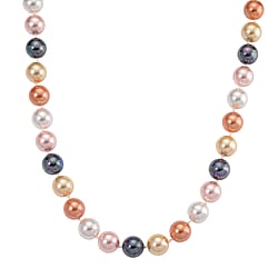 Multi Colour Shell Pearl Necklace (Size 20) with Magnetic Clasp 450.00 Ct.