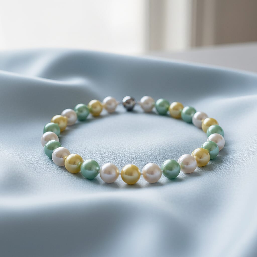 Multi Colour Shell Pearl Necklace (Size 20) with Magnetic Clasp 450.00 Ct.