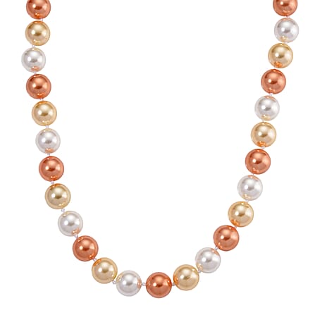 Multi Colour Shell Pearl Necklace (Size 20) with Magnetic Clasp 450.00 Ct.