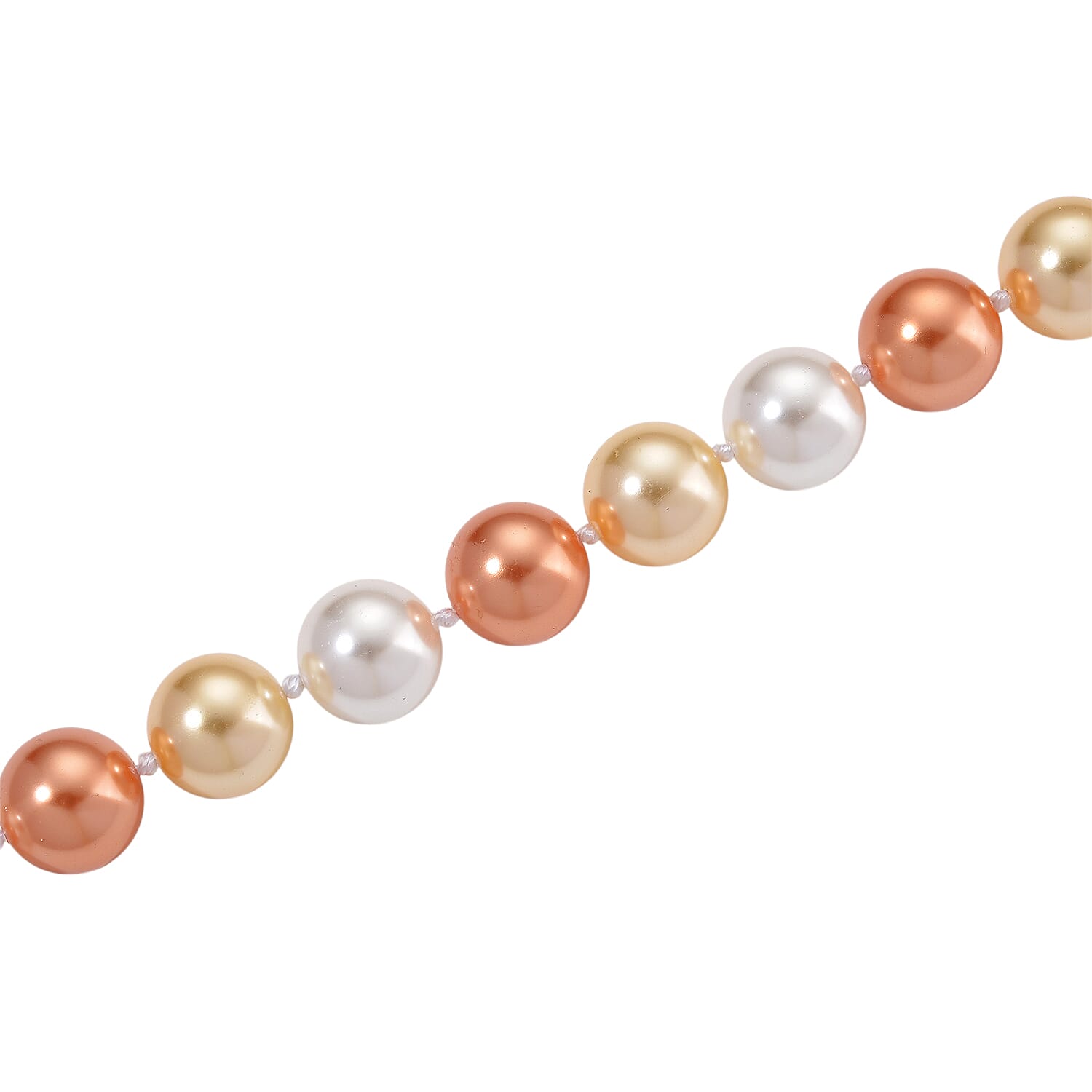 Multi Colour Shell Pearl Necklace (Size 20) with Magnetic Clasp 450.00 Ct.