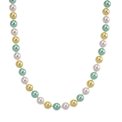 Multi Color Shell Pearl Necklace (Size - 20) with Senorita Clasp 380.00 Ct.