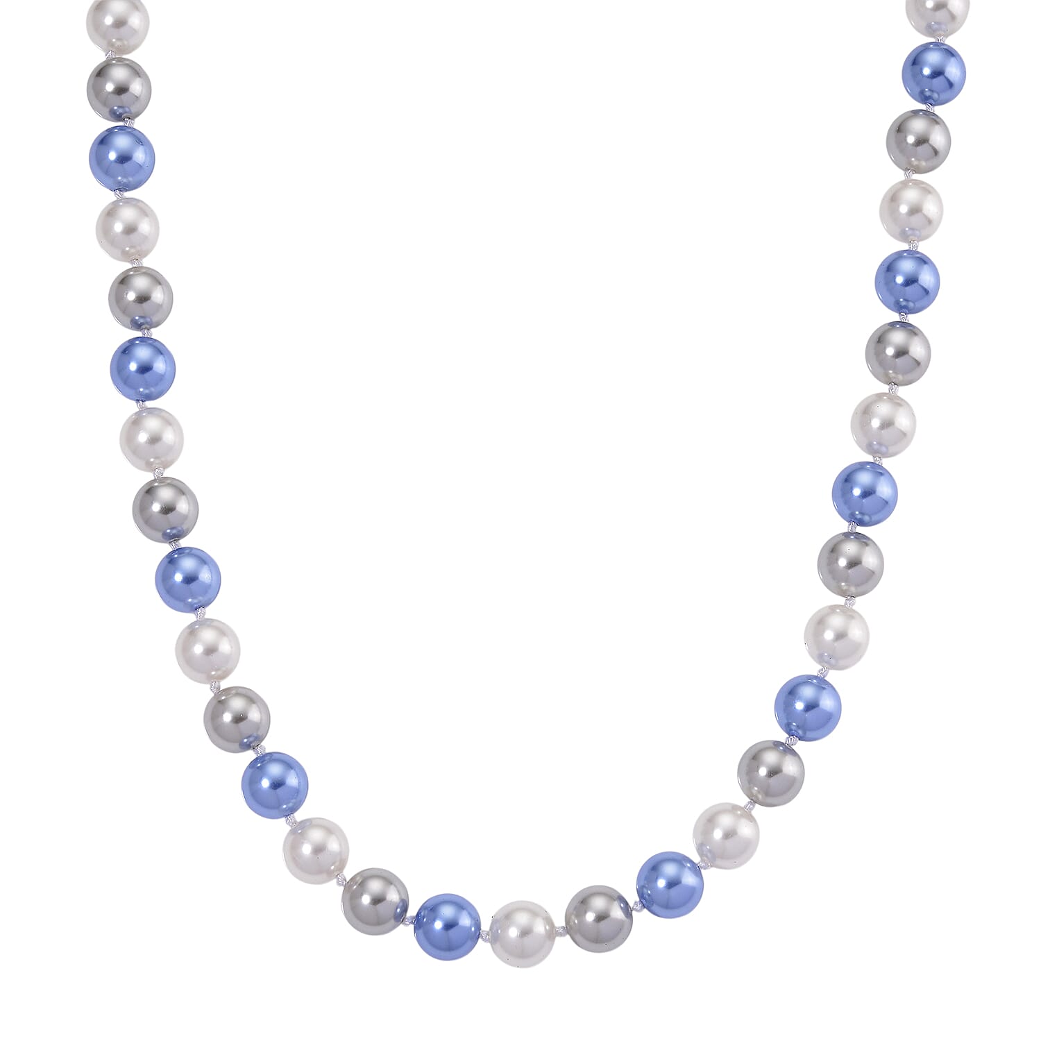 Multi Color Shell Pearl Necklace (Size - 20) with Senorita Clasp 380.00 Ct.