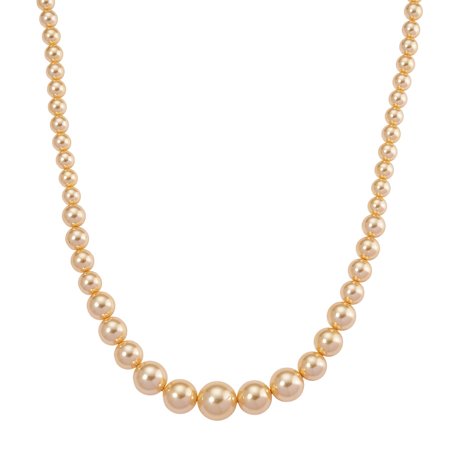 Golden Shell Pearl Necklace (Size 20 - 2 Ext) with Lobster Clasp 290.00 Ct.