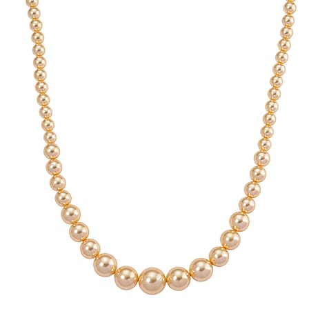 Golden Shell Pearl Necklace (Size 20 - 2 Ext) with Lobster Clasp 290.00 Ct.