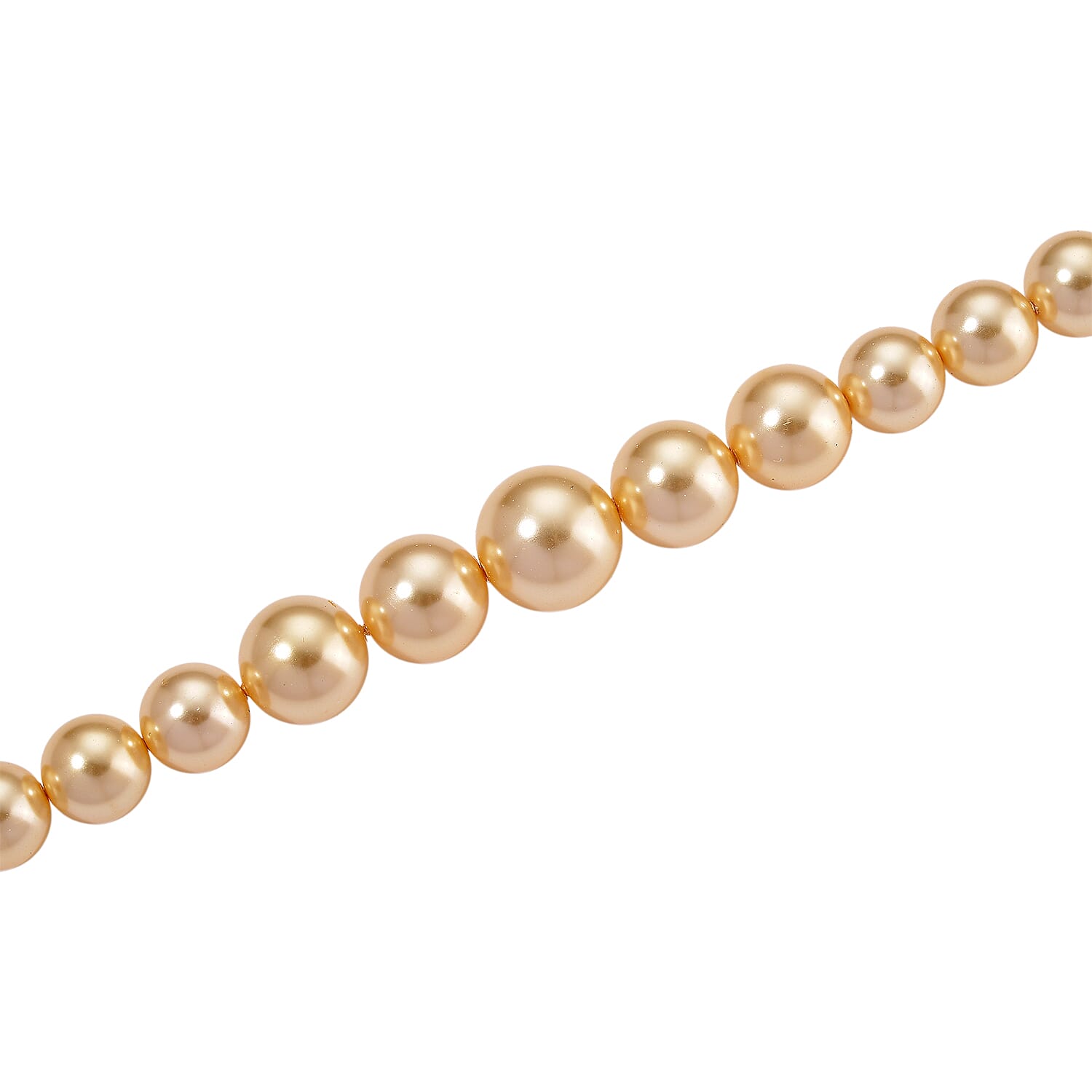 Golden Shell Pearl Necklace (Size 20 - 2 Ext) with Lobster Clasp 290.00 Ct.