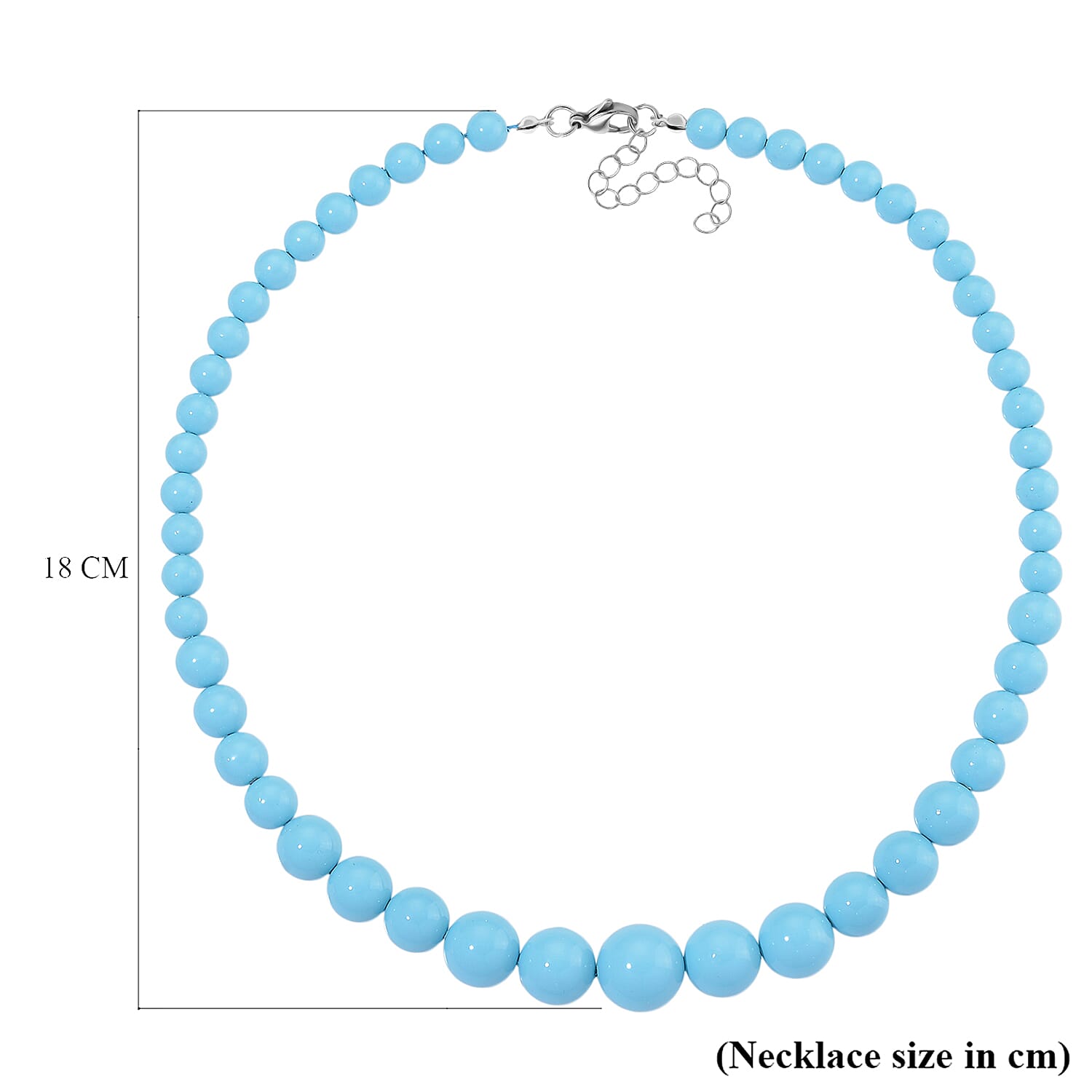 Sleeping Beauty Colour Shell Pearl Necklace (Size 20 - 2 Ext) with Lobster Clasp 290.00 Ct.