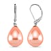 Sleeping Beauty Colour Shell Pearl Earring with Lever Back in Rhodium Overlay Sterling Silver 30 Ct.
