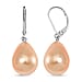 Sleeping Beauty Colour Shell Pearl Earring with Lever Back in Rhodium Overlay Sterling Silver 30 Ct.