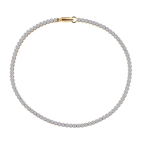 Luxuriant 9K Yellow Gold SGL Certified (SI-GH) Lab Grown Diamond Cluster Bracelet (Size - 7.5) 2.25 Ct.