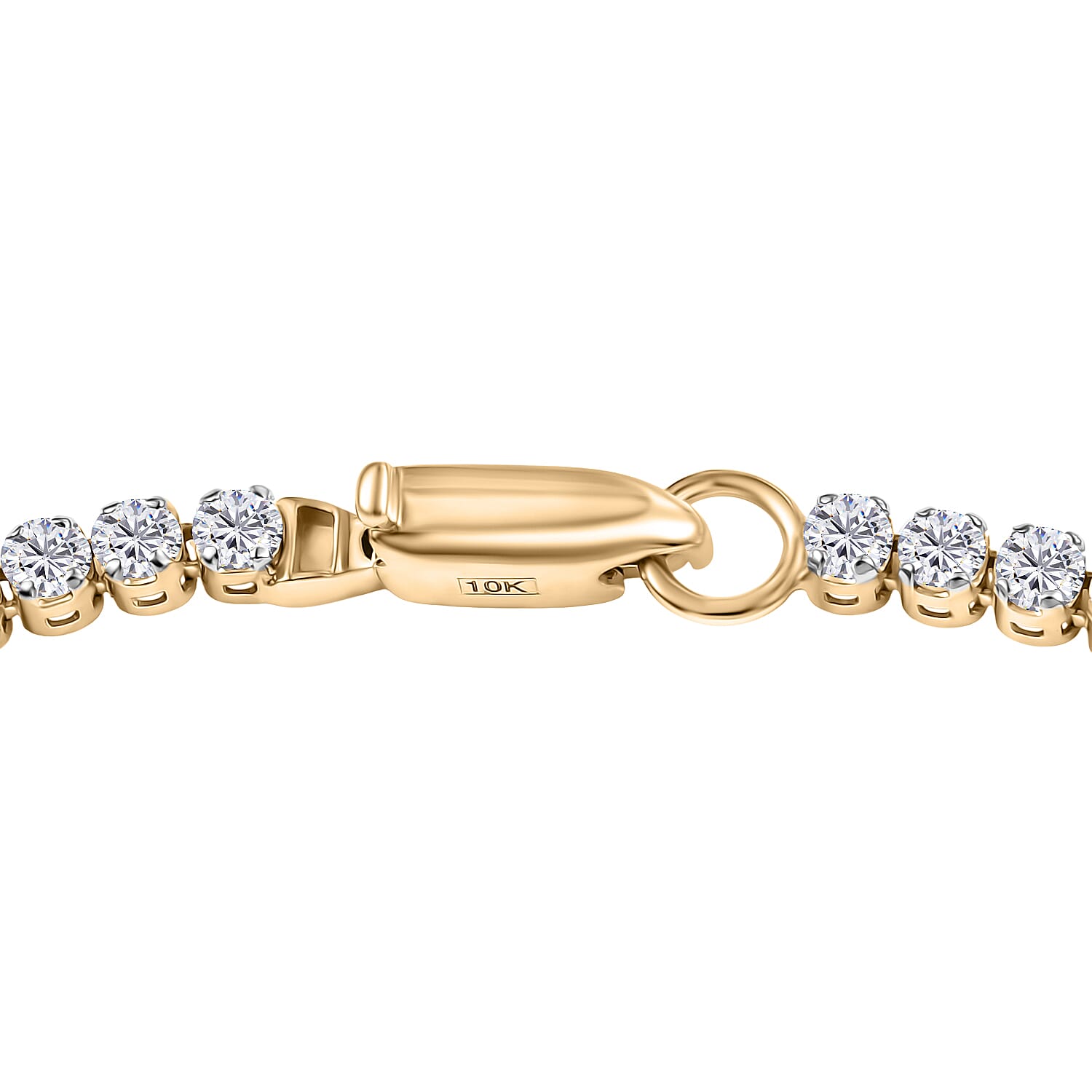 Luxuriant 9K Yellow Gold SGL Certified (SI-GH) Lab Grown Diamond Cluster Bracelet (Size 7.5) 2.23 Ct.
