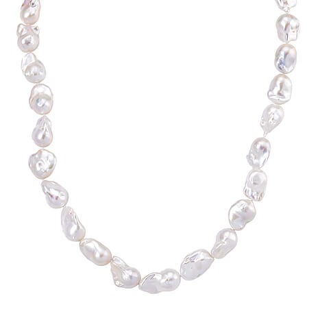 Tucson Rare Find AAA Baroque Pearl Necklace (Size - 20) with Magnetic Clasp in Yellow Gold Plated Sterling Silver 480.00 Ct.