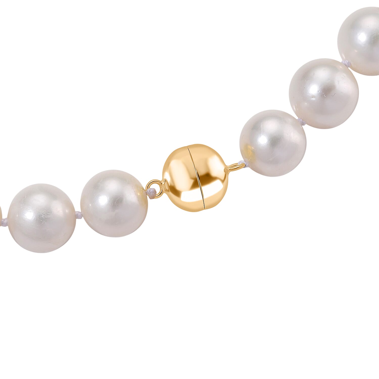 AAAA Rare Size Edison Pearl (14mm) Yellow Gold Plated Necklace (20 Inch) with Magnetic Clasp 500.00 Ct. AAAA Rare Size Edison Pearl (14mm) Yellow Gold Plated Necklace (20 Inch) with Magnetic Clasp 500.00 Ct.