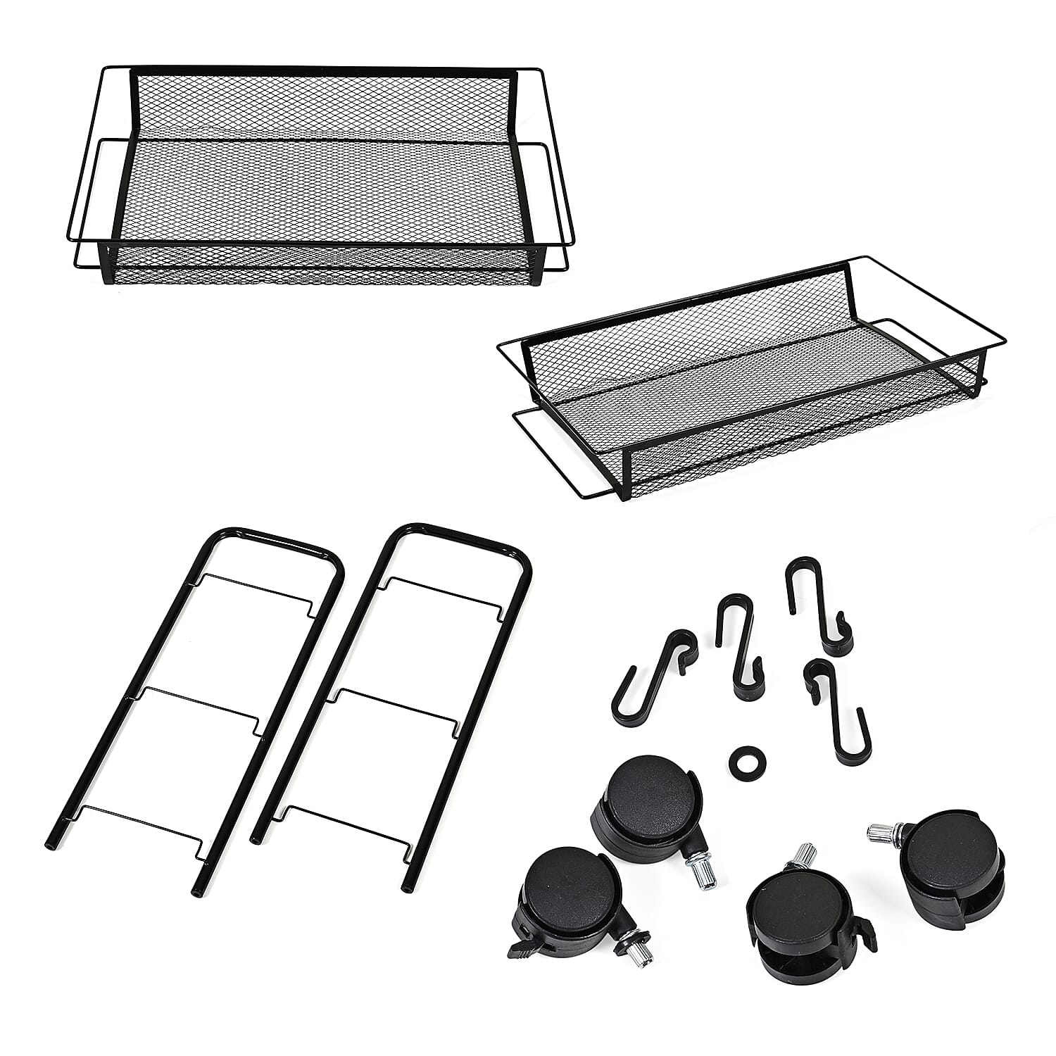 Three Tier Storage Cart With 2 Lockable Wheels