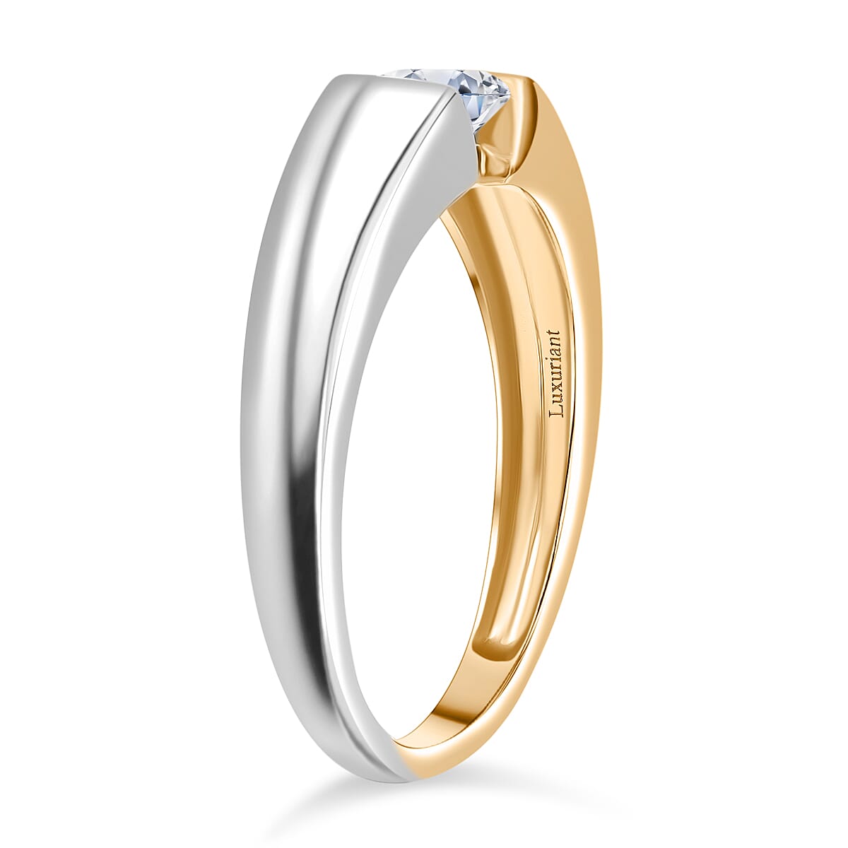 Luxuriant 9K White & Yellow Gold Lab Grown Diamond (VS-EF) SGL Certified Ring