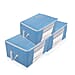 Set of 3 Storage Organisers With Transparent Viewing Window (60 x 30 x 45 cm) - Blue