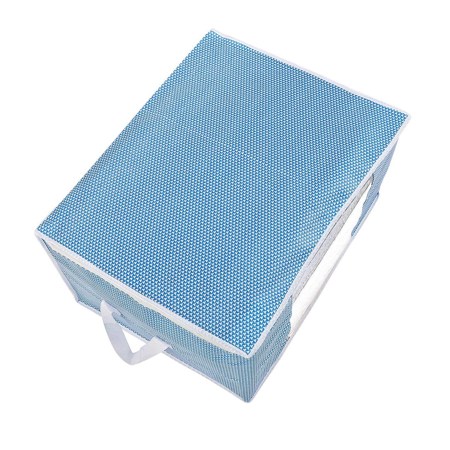 Set of 3 Storage Organisers With Transparent Viewing Window (60 x 30 x 45 cm) - Blue