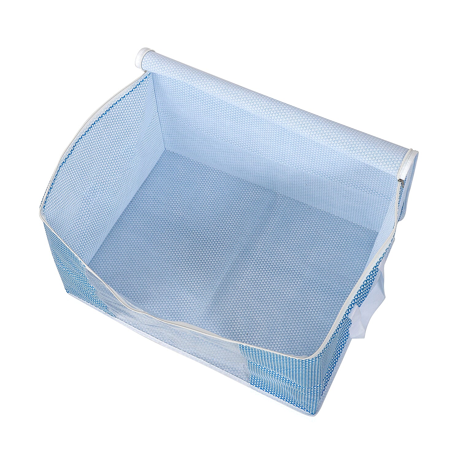 Set of 3 Storage Organisers With Transparent Viewing Window (60 x 30 x 45 cm) - Blue
