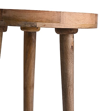 Mango Wood Enamelled Coffee Table (Size 45 x 45 cm) Flat Packed - Yellow