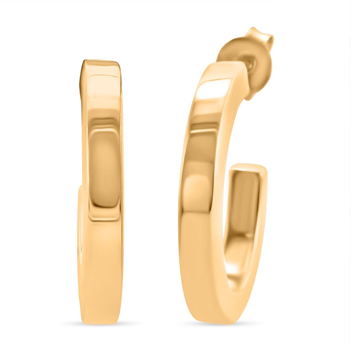 Close Out Deal Sterling Silver Earring with Push Back in Yellow Gold Plating Close Out Deal Sterling Silver Earring with Push Back in Yellow Gold Plating