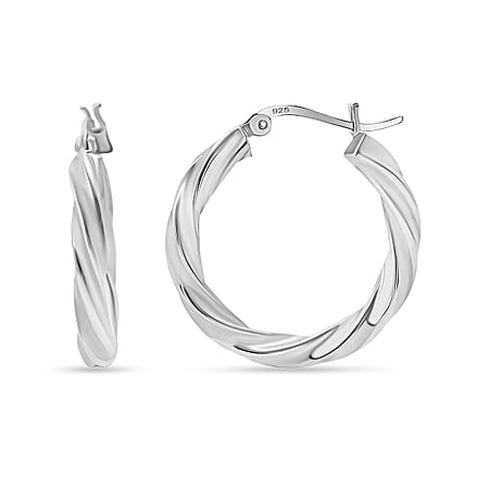 Treasure Of Siam - Sterling Silver Hoop Earring with Clasp