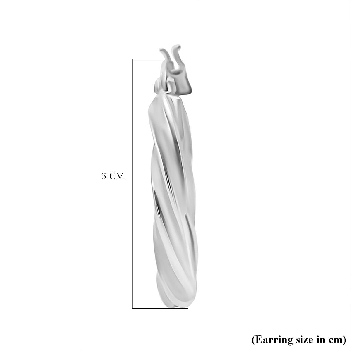 Sterling Silver Hoop Earring with Clasp, Silver wt. 7.10 Gms. Sterling Silver Hoop Earring with Clasp, Silver wt. 7.10 Gms.