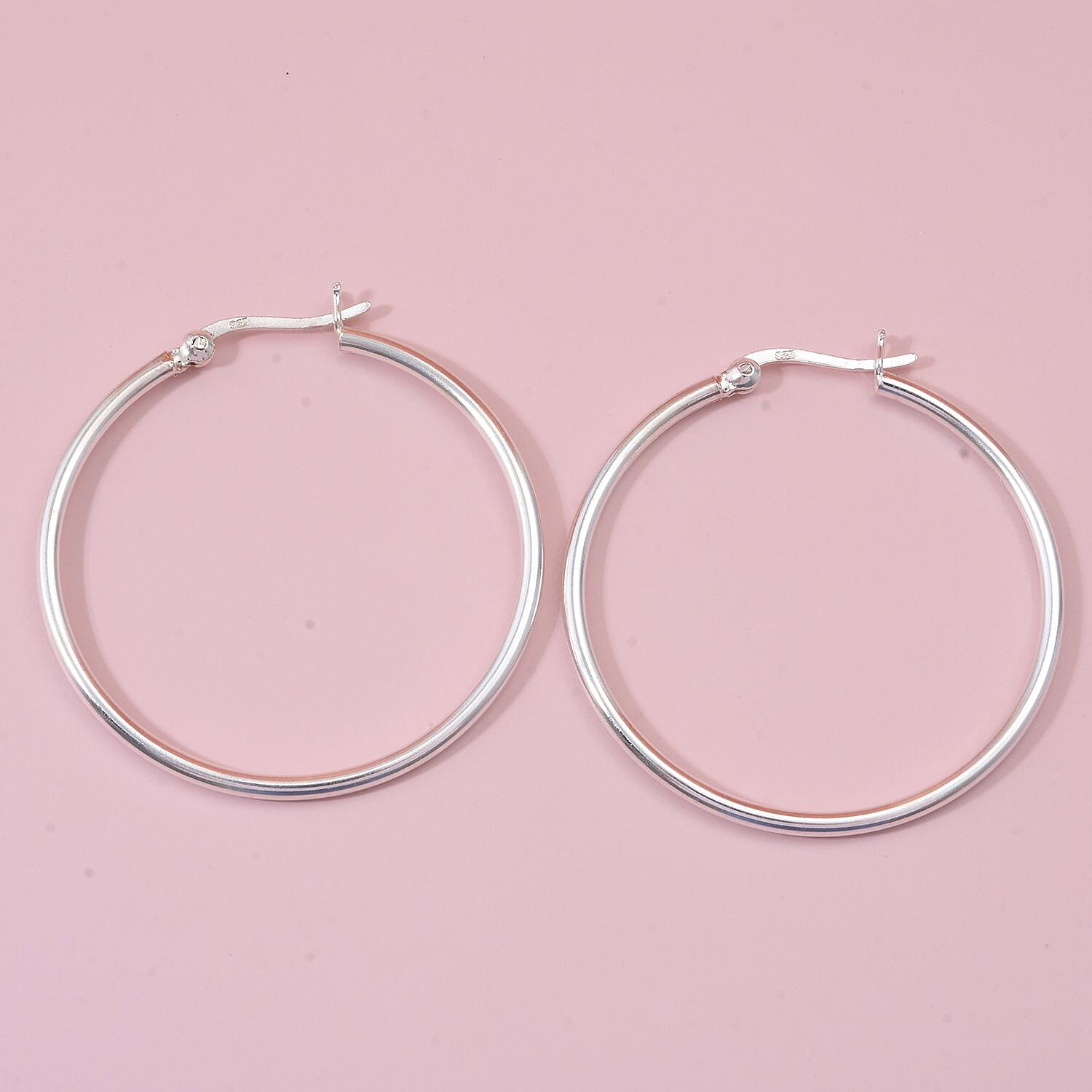 Sterling Silver Hoop Earrings with Clasp
