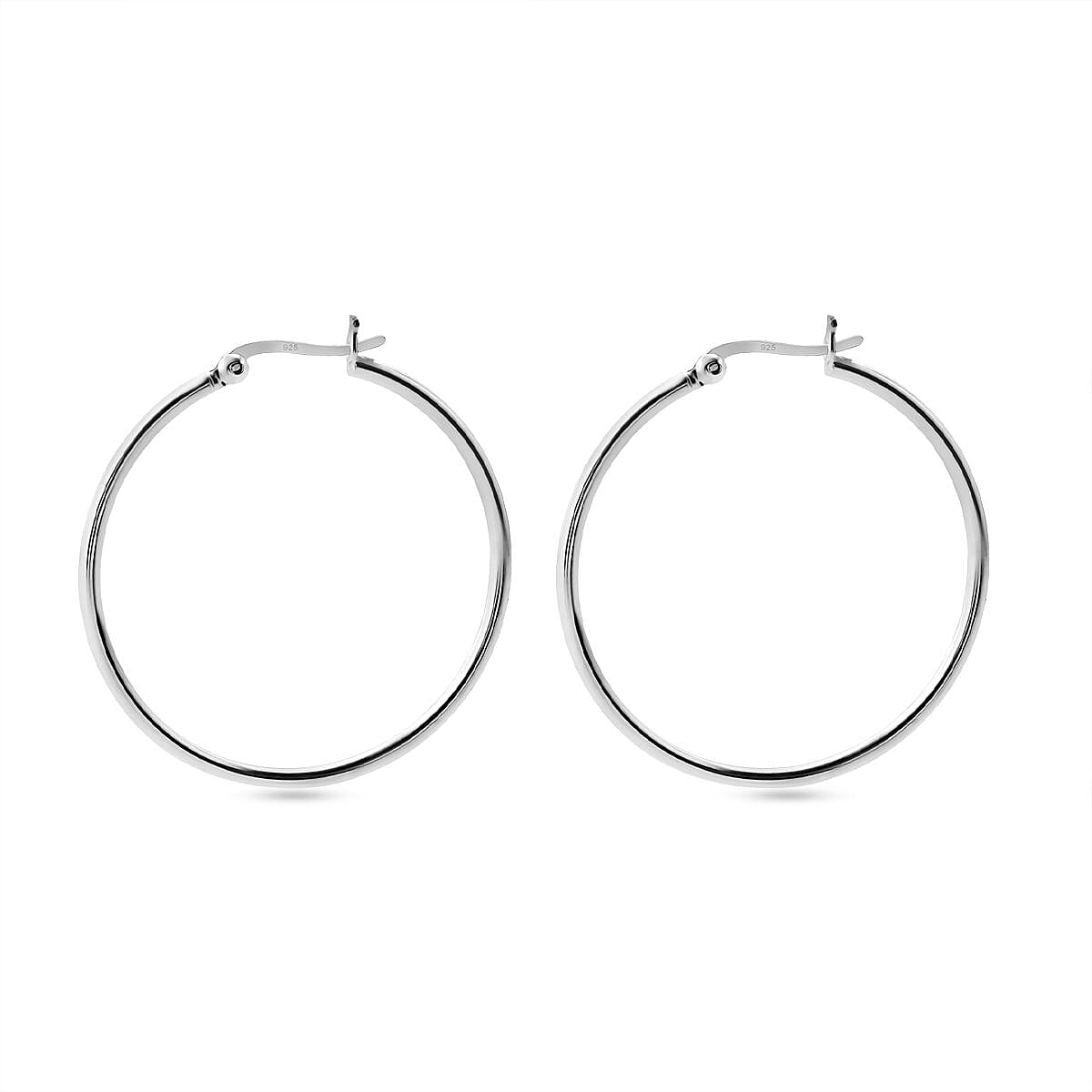 Sterling Silver Hoop Earrings with Clasp