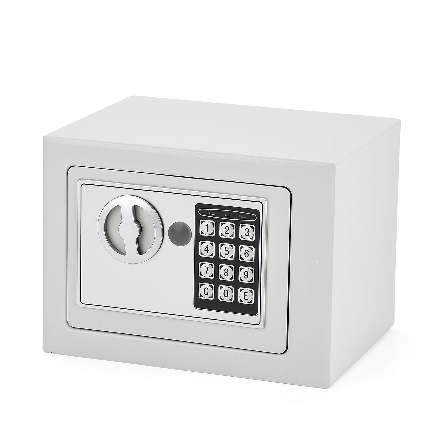 LOWEST EVER PRICE - 17E Carbon Steel Safe Box with Electronic Lock (Size 17x23x17cm) - White