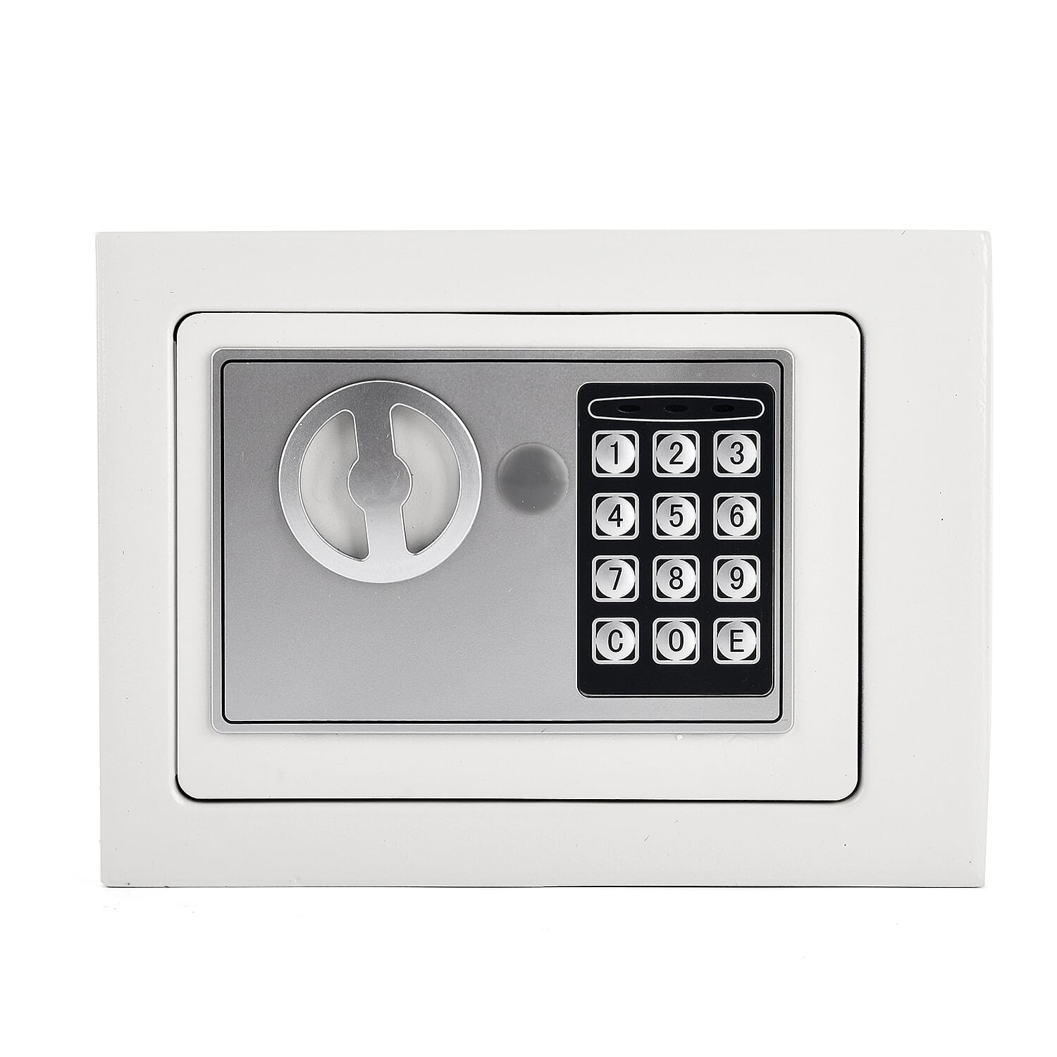 LOWEST EVER PRICE - 17E Carbon Steel Safe Box with Electronic Lock (Size 17x23x17cm) - White