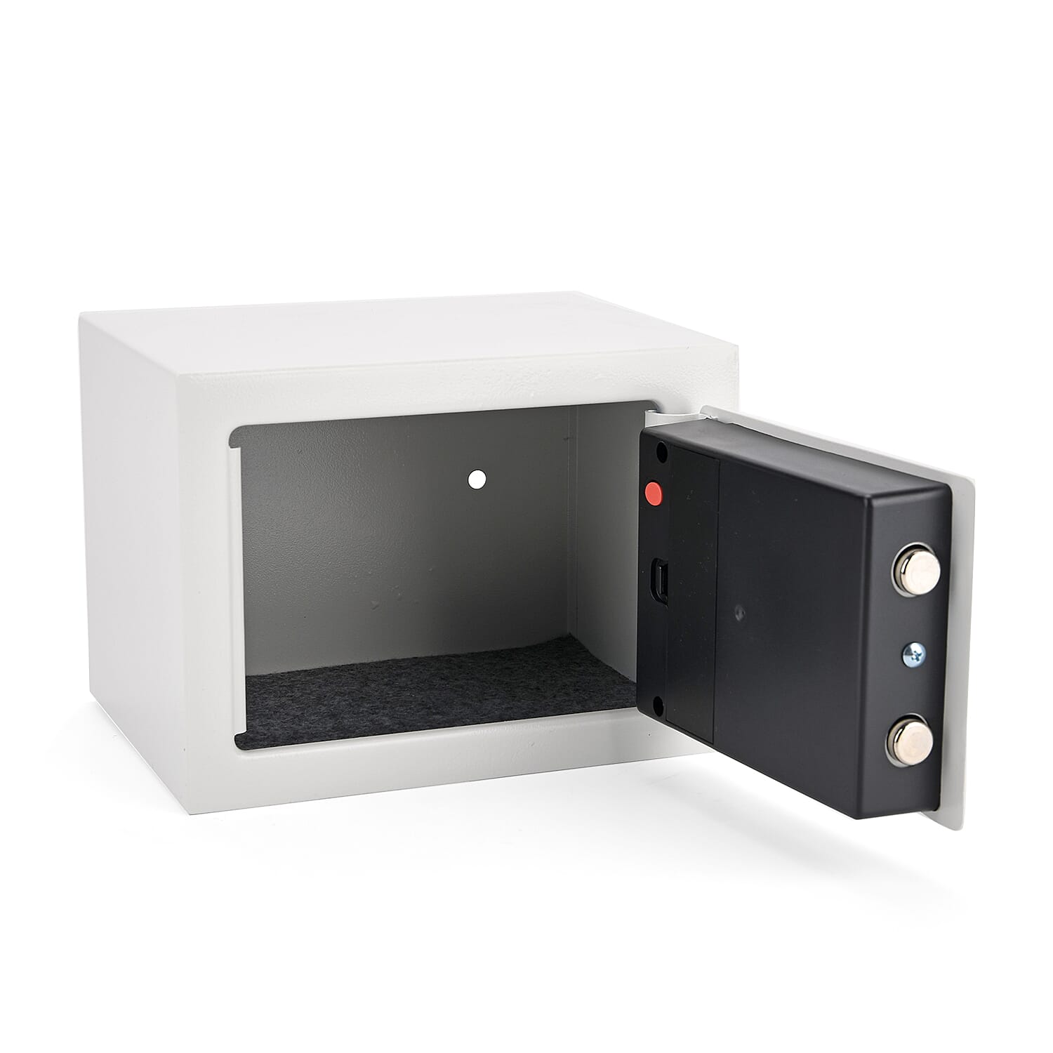 LOWEST EVER PRICE - 17E Carbon Steel Safe Box with Electronic Lock (Size 17x23x17cm) - White