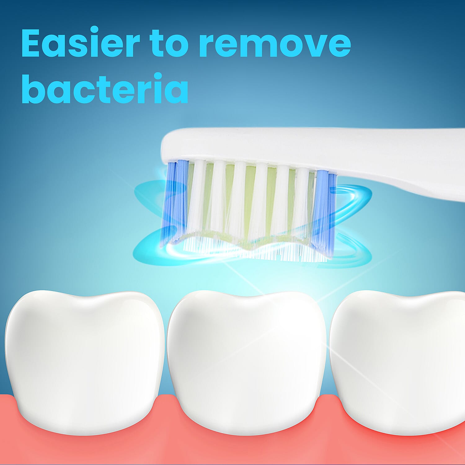 Bitvae Sonic Toothbrush With 8 Replacement Heads & Travel Case, 40,000 Strokes per min, 5 Brushing Modes & Smart Timer - Pink