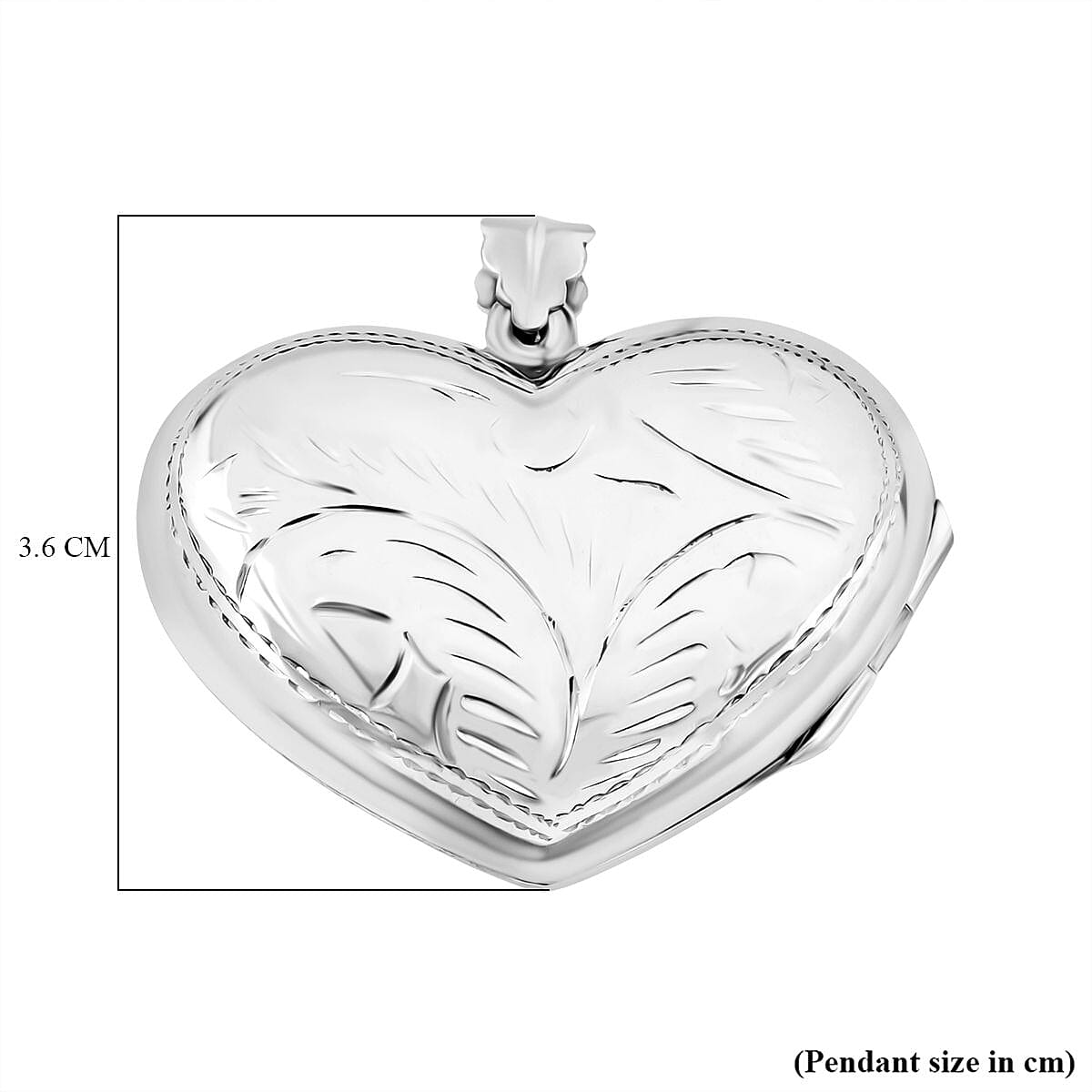 Sterling Silver Heart Locket Pendant, Silver wt.10.40 Gms. Sterling Silver Heart Locket Pendant, Silver wt.10.40 Gms.